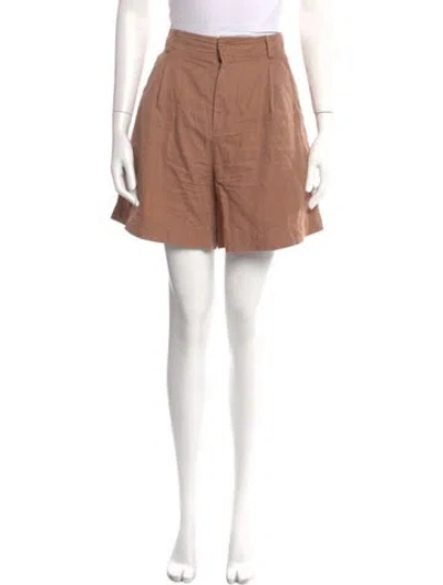 Pre-owned Apiece Apart Linen Knee-length Shorts In Brown