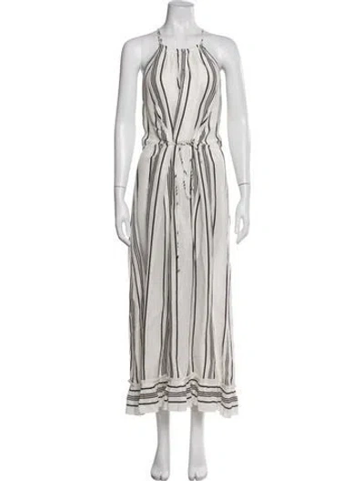 Pre-owned Apiece Apart Linen Long Dress In Multi