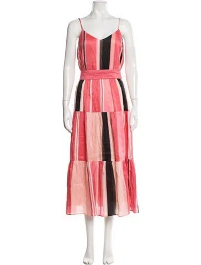 Pre-owned Apiece Apart Linen Long Dress In Pink