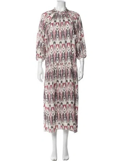 Pre-owned Apiece Apart Linen Long Dress In White