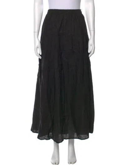 Pre-owned Apiece Apart Linen Long Skirt W/ Tags In Black