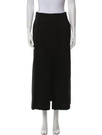 Pre-owned Apiece Apart Linen Midi Length Skirt In Black