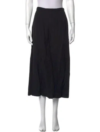 Pre-owned Apiece Apart Linen Midi Length Skirt In Black