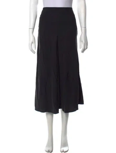 Pre-owned Apiece Apart Linen Midi Length Skirt In Black