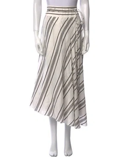 Pre-owned Apiece Apart Linen Midi Length Skirt In Neutral