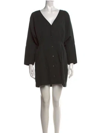 Pre-owned Apiece Apart Linen Mini Dress In Black