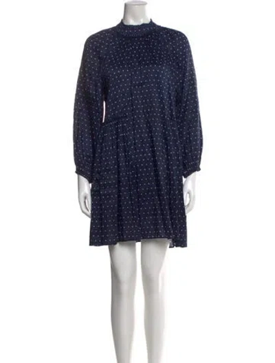 Pre-owned Apiece Apart Linen Mini Dress In Blue