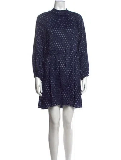 Pre-owned Apiece Apart Linen Mini Dress In Blue
