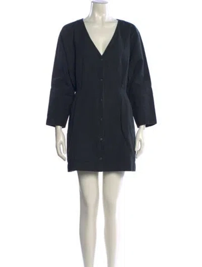 Pre-owned Apiece Apart Linen Mini Dress In Green