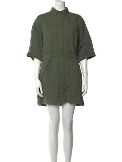 Pre-owned Apiece Apart Linen Mini Dress In Green