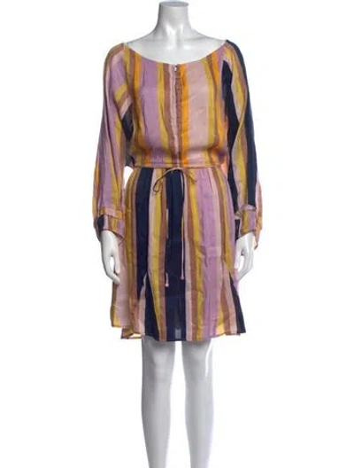 Pre-owned Apiece Apart Linen Mini Dress In Multi