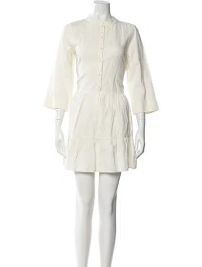 Pre-owned Apiece Apart Linen Mini Dress In Neutral