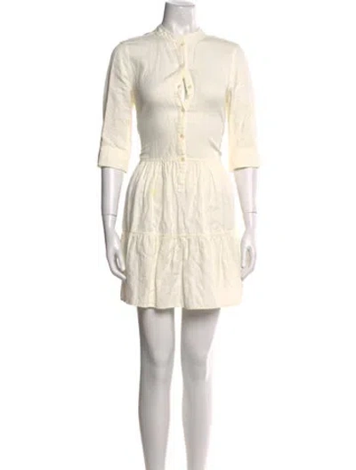 Pre-owned Apiece Apart Linen Mini Dress In Neutral