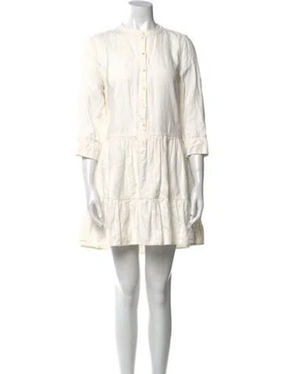 Pre-owned Apiece Apart Linen Mini Dress In White
