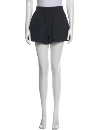 Pre-owned Apiece Apart Linen Mini Shorts In Black
