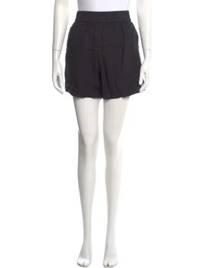 Pre-owned Apiece Apart Linen Mini Shorts In Black