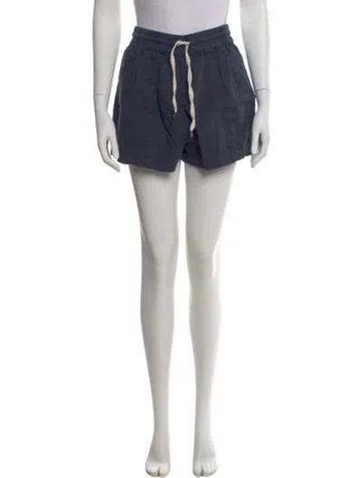 Pre-owned Apiece Apart Linen Mini Shorts In Blue