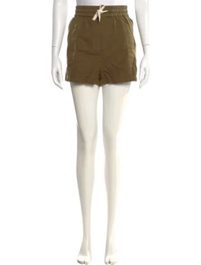 Pre-owned Apiece Apart Linen Mini Shorts In Green