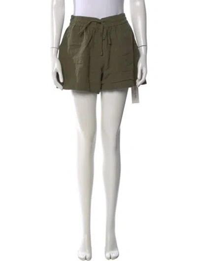 Pre-owned Apiece Apart Linen Mini Shorts In Green