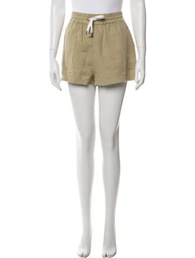Pre-owned Apiece Apart Linen Mini Shorts In Green