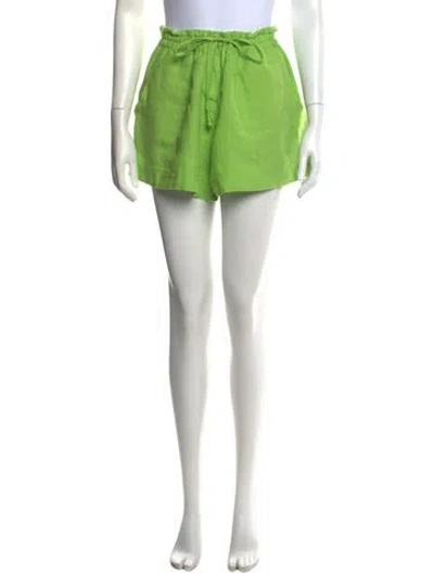 Pre-owned Apiece Apart Linen Mini Shorts In Green