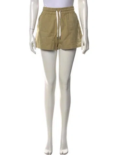 Pre-owned Apiece Apart Linen Mini Shorts In Green