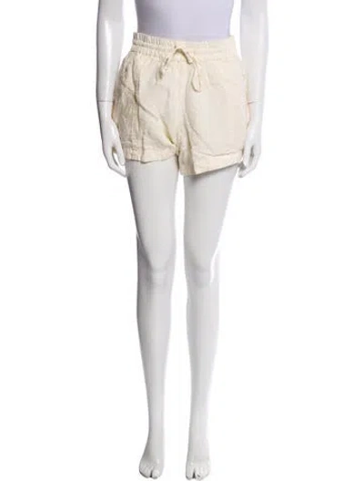 Pre-owned Apiece Apart Linen Mini Shorts In Neutral