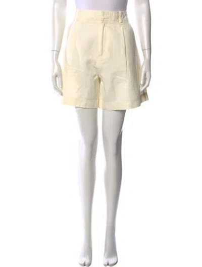 Pre-owned Apiece Apart Linen Mini Shorts In Neutral