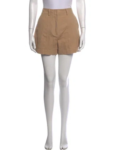 Pre-owned Apiece Apart Linen Mini Shorts In Neutrals
