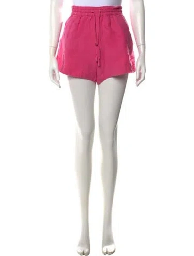 Pre-owned Apiece Apart Linen Mini Shorts In Pink