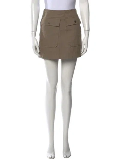 Pre-owned Apiece Apart Linen Mini Skirt In Green
