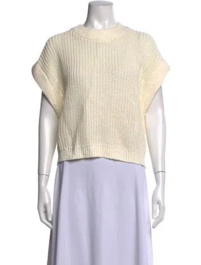 Pre-owned Apiece Apart Linen Mock Neck Sweater W/ Tags In Neutrals