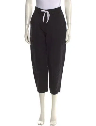 Pre-owned Apiece Apart Linen Straight Leg Pants In Black