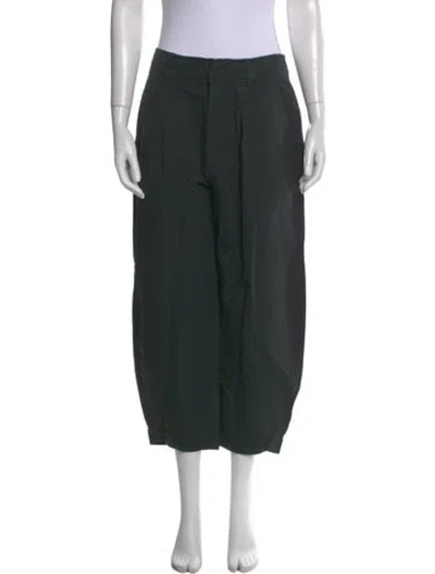 Pre-owned Apiece Apart Linen Straight Leg Pants In Black