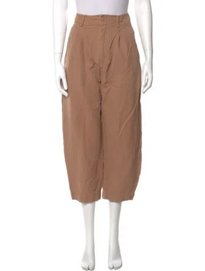 Pre-owned Apiece Apart Linen Straight Leg Pants In Neutral