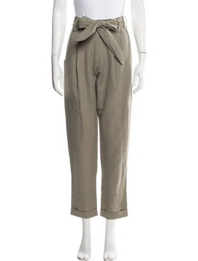 Pre-owned Apiece Apart Linen Straight Leg Pants In Neutral