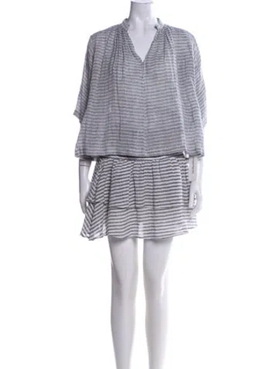 Pre-owned Apiece Apart Linen Striped T-shirt In Gray