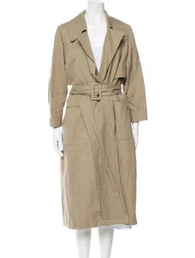 Pre-owned Apiece Apart Linen Trench Coat In Gray
