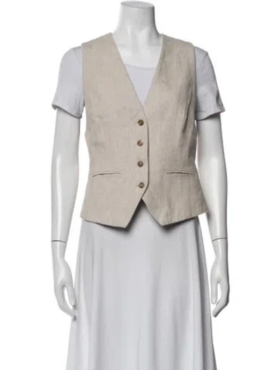 Pre-owned Apiece Apart Linen Vest In Neutrals