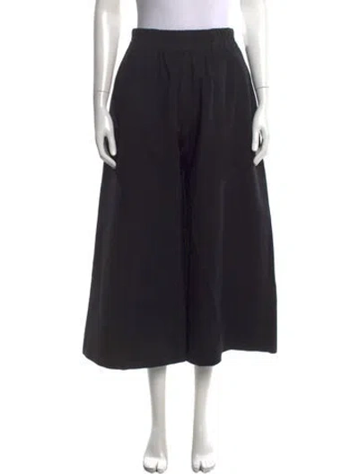 Pre-owned Apiece Apart Linen Wide Leg Pants In Black