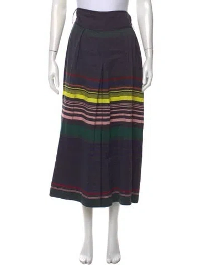 Pre-owned Apiece Apart Linen Wide Leg Pants In Blue