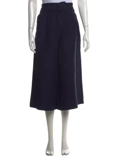 Pre-owned Apiece Apart Linen Wide Leg Pants In Blue
