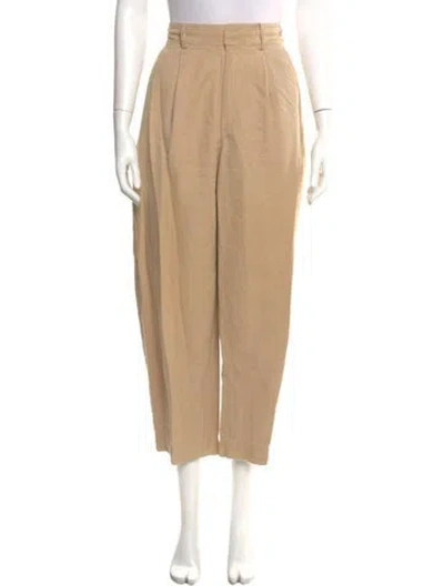 Pre-owned Apiece Apart Linen Wide Leg Pants In Brown