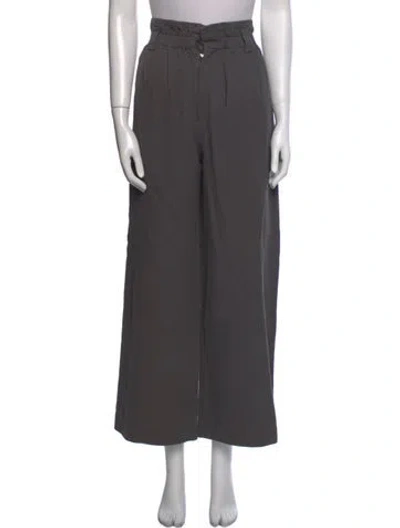 Pre-owned Apiece Apart Linen Wide Leg Pants In Gray