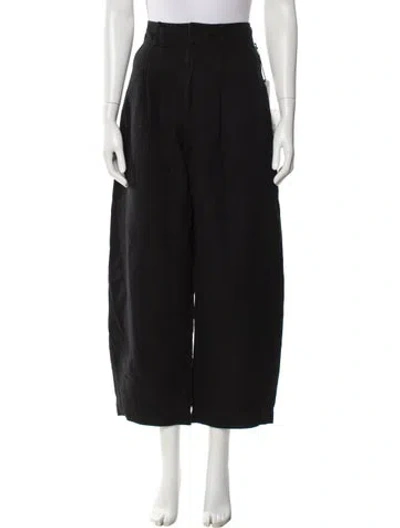 Pre-owned Apiece Apart Linen Wide Leg Pants In Gray