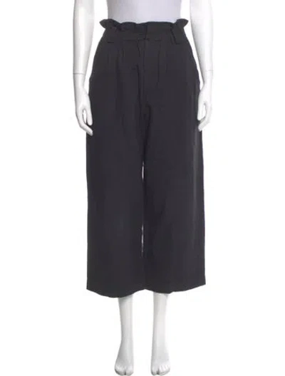 Pre-owned Apiece Apart Linen Wide Leg Pants In Gray
