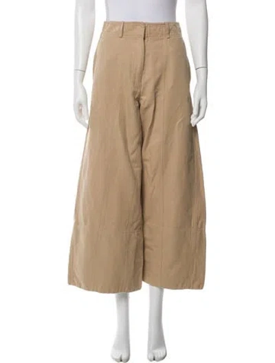 Pre-owned Apiece Apart Linen Wide Leg Pants In Neutral