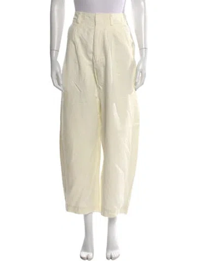 Pre-owned Apiece Apart Linen Wide Leg Pants In Neutral