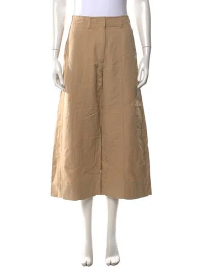 Pre-owned Apiece Apart Linen Wide Leg Pants In Neutral