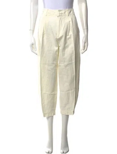 Pre-owned Apiece Apart Linen Wide Leg Pants In Neutral
